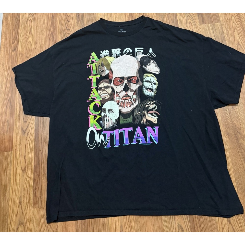 Attack On Titan Final Season Graphic T Shirt Mens 5XL Anime Manga Black